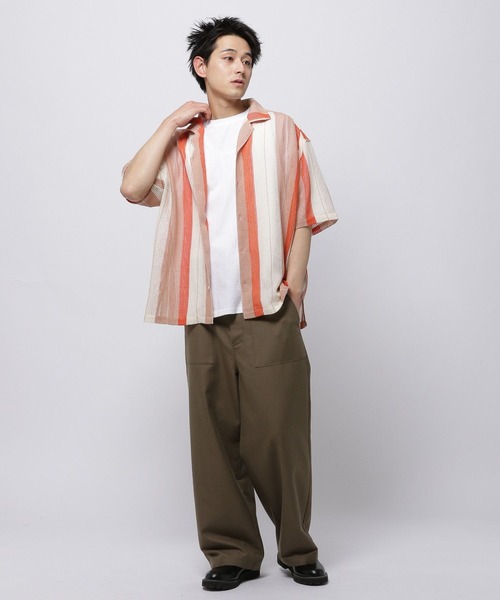 niko and...(ニコアンド)の「アソート透かしシャツ(シャツ/ブラウス・メンズ・ブラウン/ピンク/ブルー/ブラック/ベージュ/グリーン・MEDIUM/LARGE)」の16枚目の写真