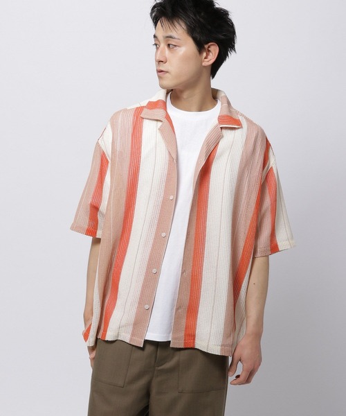 niko and...(ニコアンド)の「アソート透かしシャツ(シャツ/ブラウス・メンズ・ブラウン/ピンク/ブルー/ブラック/ベージュ/グリーン・MEDIUM/LARGE)」の14枚目の写真