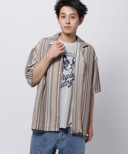 niko and...(ニコアンド)の「アソート透かしシャツ(シャツ/ブラウス・メンズ・ブラウン/ピンク/ブルー/ブラック/ベージュ/グリーン・MEDIUM/LARGE)」の9枚目の写真