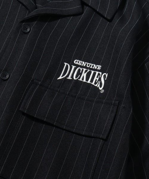 Dickies（ディッキーズ）の「【GENUINE DICKIES/ジェニュインディッキーズ】 刺繍ロゴ ストライプデザイン 半袖オープンカラーシャツ（シャツ/ブラウス・メンズ・ブラック/ブルー・M/L/XL）」の10枚目の写真