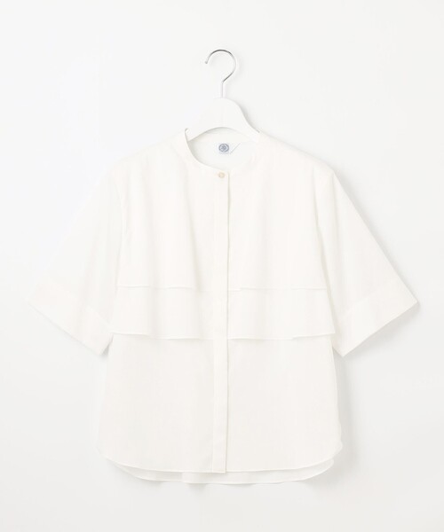 J.PRESS Ladies(J.プレス レディス)の「【洗える】ラミーポプリン ティアード ブラウス(シャツ/ブラウス・レディース・イエロー系/サックスブルー系/ブラウン系/ホワイト系・XS)」の20枚目の写真