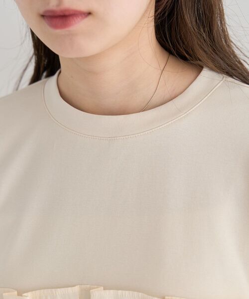 ELENCARE DUE（エレンカーレデュエ）の「・ELENCARE DUE ドッキングプルオーバー（Tシャツ/カットソー・レディース・チャコールグレー/ブラック/オフホワイト・FREE）」の10枚目の写真