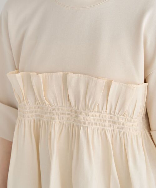 ELENCARE DUE（エレンカーレデュエ）の「・ELENCARE DUE ドッキングプルオーバー（Tシャツ/カットソー・レディース・チャコールグレー/ブラック/オフホワイト・FREE）」の14枚目の写真