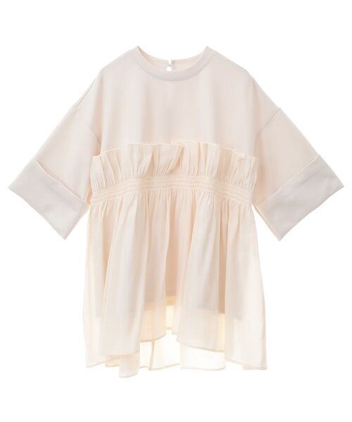 ELENCARE DUE（エレンカーレデュエ）の「・ELENCARE DUE ドッキングプルオーバー（Tシャツ/カットソー・レディース・チャコールグレー/ブラック/オフホワイト・FREE）」の22枚目の写真