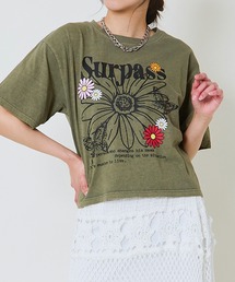 《ピグメント加工×レトログラフィック》レディース 半袖Tシャツ ヴィンテージ風プリント 春夏秋