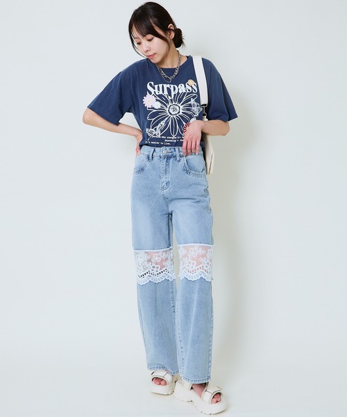 GORGE(ゴージ)の「《ピグメント加工×レトログラフィック》レディース 半袖Tシャツ ヴィンテージ風プリント 春夏秋(Tシャツ/カットソー・レディース・ブラック/ネイビー/カーキ/ピンク・F)」の10枚目の写真