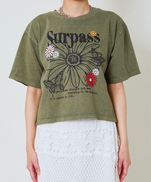 GORGE(ゴージ)の「《ピグメント加工×レトログラフィック》レディース 半袖Tシャツ ヴィンテージ風プリント 春夏秋(Tシャツ/カットソー・レディース・ブラック/ネイビー/カーキ/ピンク・F)」の19枚目の写真