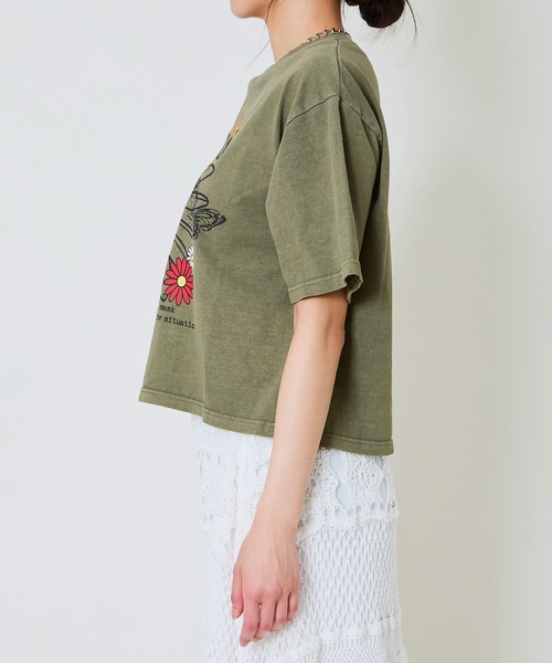 GORGE(ゴージ)の「《ピグメント加工×レトログラフィック》レディース 半袖Tシャツ ヴィンテージ風プリント 春夏秋(Tシャツ/カットソー・レディース・ブラック/ネイビー/カーキ/ピンク・F)」の20枚目の写真