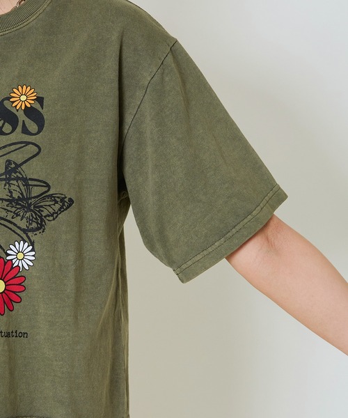 GORGE(ゴージ)の「《ピグメント加工×レトログラフィック》レディース 半袖Tシャツ ヴィンテージ風プリント 春夏秋(Tシャツ/カットソー・レディース・ブラック/ネイビー/カーキ/ピンク・F)」の22枚目の写真