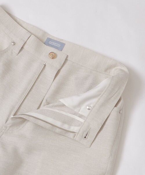 MACKINTOSH PHILOSOPHY（ﾏｯｷﾝﾄｯｼｭ ﾌｨﾛｿﾌｨｰ）の「GREY LABEL ドライタッチオックスワイドパンツ（その他パンツ・レディース・ダークネイビー/ベージュ・6/2）」の8枚目の写真