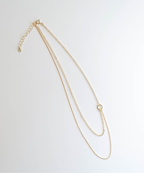 rapiecage（ラピエサージュ）の「サイドリング2連ネックレス（ネックレス・レディース・シルバー/ゴールド・FREE）」の11枚目の写真