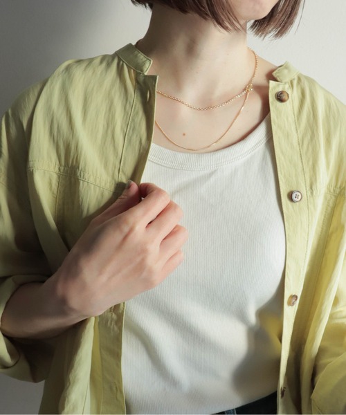 rapiecage（ラピエサージュ）の「サイドリング2連ネックレス（ネックレス・レディース・シルバー/ゴールド・FREE）」の9枚目の写真