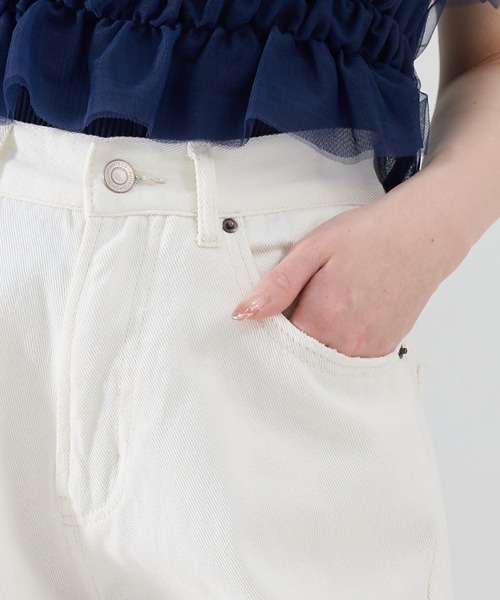 REDYAZEL（レディアゼル）の「サイドダメージワイドパンツ（デニムパンツ・レディース・ブラック/ブルー/オフホワイト・SMALL/MEDIUM）」の10枚目の写真