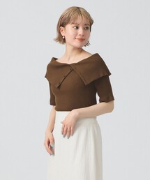 Ray BEAMS | ビッグカラー オフショルダー Tシャツ(Tシャツ/カットソー)