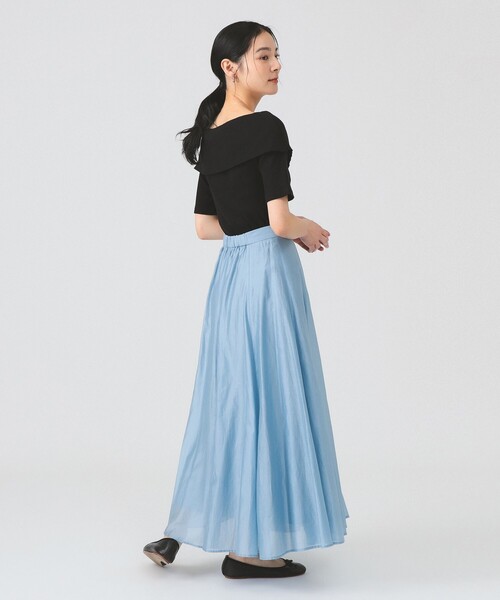 Ray BEAMS（レイビームス）の「ビッグカラー オフショルダー Tシャツ（Tシャツ/カットソー・レディース・クリーム/ブラック/ダークブラウン・ONE SIZE）」の15枚目の写真