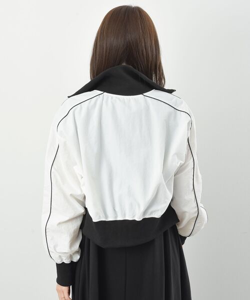 バイカラー ジャケット ハイネック ショート 秋 韓国 cr5513 99lckj-002-s1.jpg
