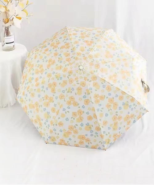 ammy.(エイミードット)の「【 ammy. / エイミードット 】 花柄 晴雨兼用 コンパクト 折り畳み傘 ( 雨傘 / 日傘 )(折りたたみ傘・レディース・ライトブルー/マルチ/ライトピンク/オレンジ・FREE)」の13枚目の写真