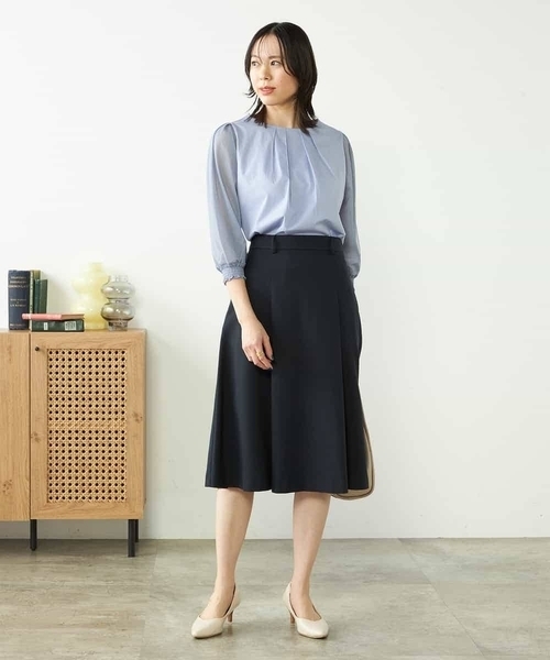 a.v.v(アーヴェヴェ)の「シアースリーブカットソー(Tシャツ/カットソー・レディース・ホワイト/ライラック/ブラック・36/38/40/42/34)」の7枚目の写真