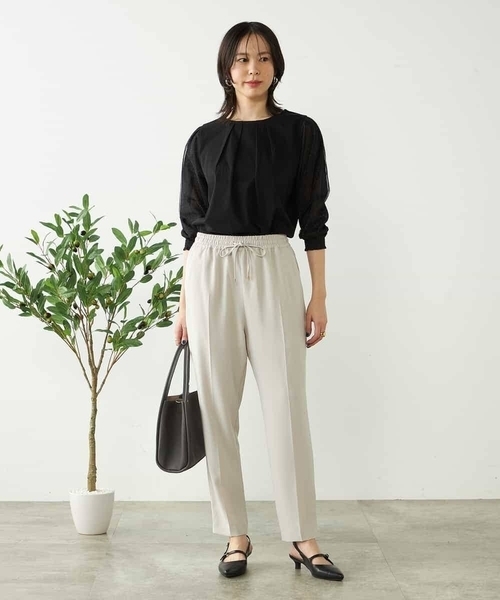 a.v.v(アーヴェヴェ)の「シアースリーブカットソー(Tシャツ/カットソー・レディース・ホワイト/ライラック/ブラック・36/38/40/42/34)」の21枚目の写真