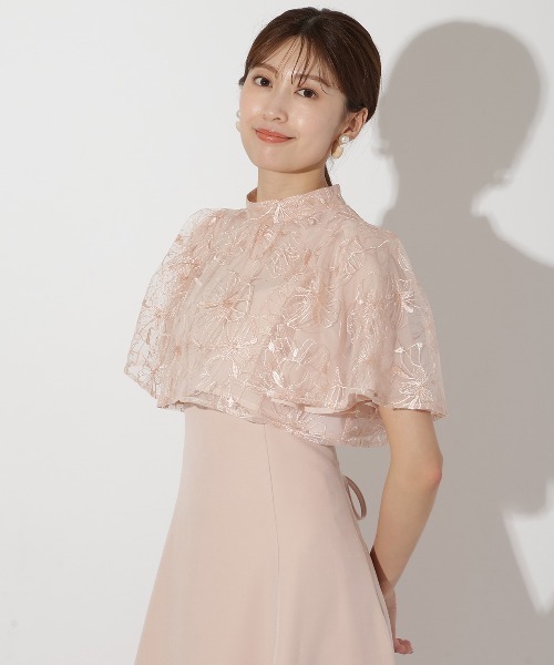アンドクチュール　ラメフラワーチュールレイヤードドレス AND COUTURE（アンドクチュール）の「ラメフラワーチュール