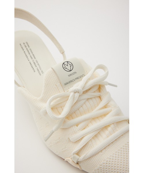 セール】ニットレースアップヒールスニーカー（パンプス）｜MAISON