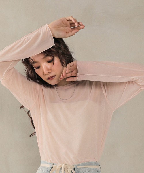 en CAnAF(エンカナフ)の「ベーシックシアートップス(Tシャツ/カットソー・レディース・オフホワイト/ブラック/ライトグレー/グリーン/ライトベージュ・フリー)」の17枚目の写真