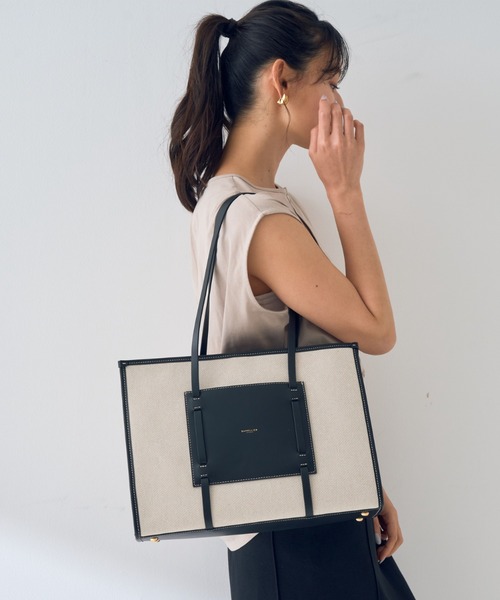Rouge vif(ルージュヴィフ)の「【DEMELLIER/デメリエー】The Capri キャンパストートバッグ(トートバッグ・レディース・ブラック・フリー)」の3枚目の写真