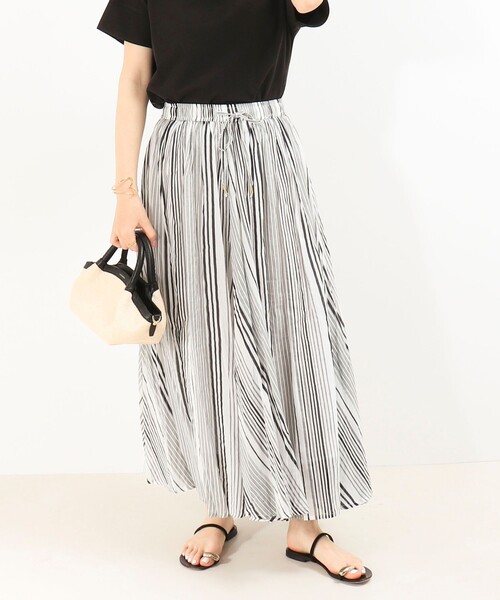 MICO COULIER（ミコクリエ）の「綿ボイルエアリーギャザースカート（スカート・レディース・イエロー/チャコールグレー/ブルー系その他/グレー系その他・38）」の3枚目の写真