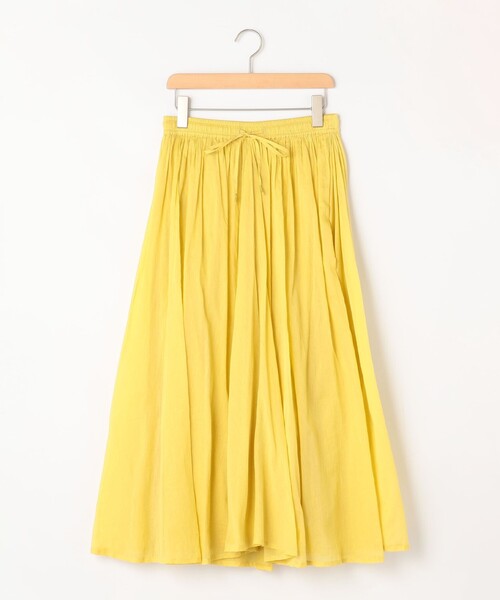 MICO COULIER（ミコクリエ）の「綿ボイルエアリーギャザースカート（スカート・レディース・イエロー/チャコールグレー/ブルー系その他/グレー系その他・38）」の20枚目の写真