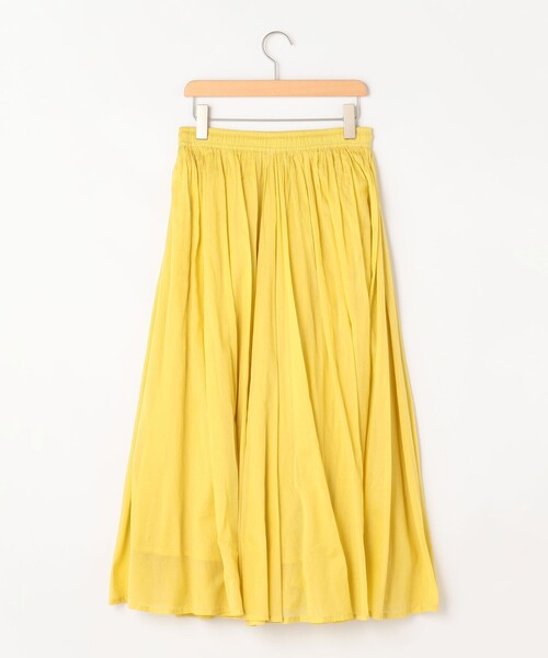 MICO COULIER（ミコクリエ）の「綿ボイルエアリーギャザースカート（スカート・レディース・イエロー/チャコールグレー/ブルー系その他/グレー系その他・38）」の21枚目の写真
