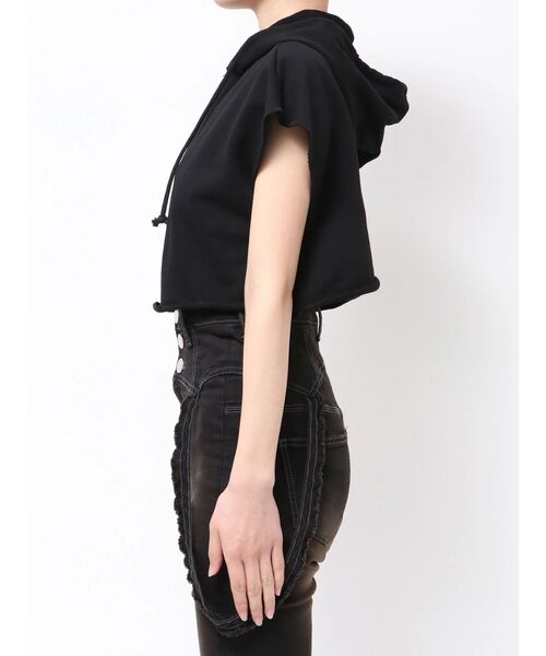 EMODA（エモダ）の「カバージップフーディ（Tシャツ/カットソー・レディース・ブラック/ブラウン/ホワイト・FREE）」の6枚目の写真