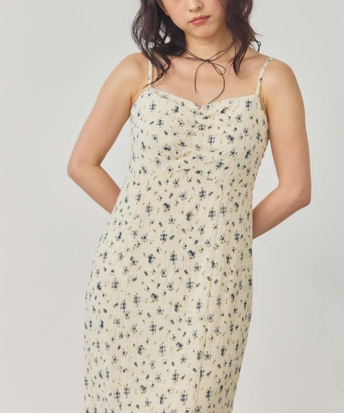 ⭐️25新作 ♡ A.L.C. 花柄キャミワンピース 新品♡　037 セール】花柄フリルカットキャミワンピース（ワンピース