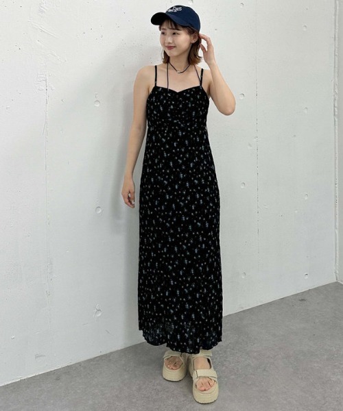 花柄　キャミワンピ　リボン付き　未使用タグ付き pp235_v12.jpg