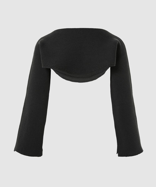 TAN（タン）の「PADDED HEM KNIT SLEEVES（ニット/セーター・レディース・グレー/ベージュ・FREE）」の4枚目の写真