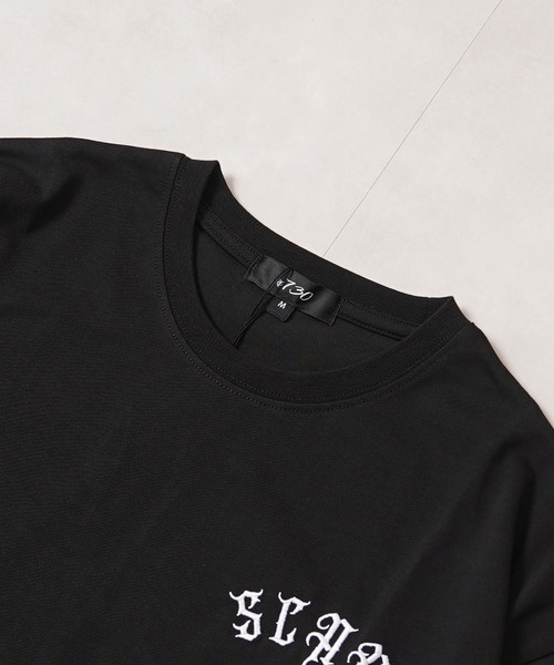 1111clothing（ワンフォークロージング）の「ペイズリークロス アップリケ Tシャツ / Paisley Cross Applique T-Shirt（Tシャツ/カットソー・メンズ・ブラック×ホワイト/ブラック×ブラック/ホワイト×ブラック・M/XL/L）」の6枚目の写真
