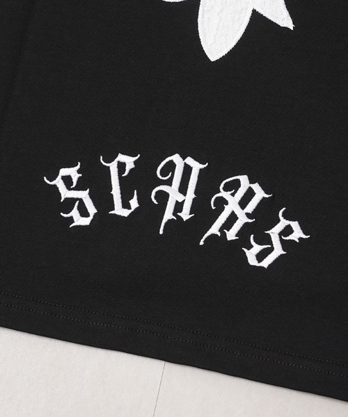 1111clothing（ワンフォークロージング）の「ペイズリークロス アップリケ Tシャツ / Paisley Cross Applique T-Shirt（Tシャツ/カットソー・メンズ・ブラック×ホワイト/ブラック×ブラック/ホワイト×ブラック・M/XL/L）」の14枚目の写真
