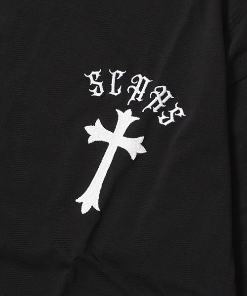 1111clothing（ワンフォークロージング）の「ペイズリークロス アップリケ Tシャツ / Paisley Cross Applique T-Shirt（Tシャツ/カットソー・メンズ・ブラック×ホワイト/ブラック×ブラック/ホワイト×ブラック・M/XL/L）」の10枚目の写真