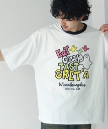 【Mark Gonzales/マーク ゴンザレス】アートワークデザイン プリントリンガー半袖Tシャツ