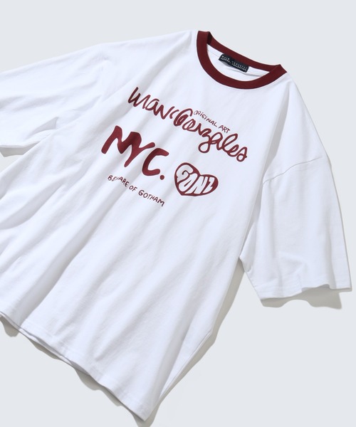 Mark Gonzales(マーク・ゴンザレス)の「【Mark Gonzales/マーク ゴンザレス】アートワークデザイン プリントリンガー半袖Tシャツ(Tシャツ/カットソー・メンズ・ブラック/ホワイト/ホワイト系その他/ホワイト系その他2/グレー系その他/ホワイト系その他5/ホワイト系その他3/ブラック系その他/ホワイト系その他4/グレー・L/M/XL)」の19枚目の写真