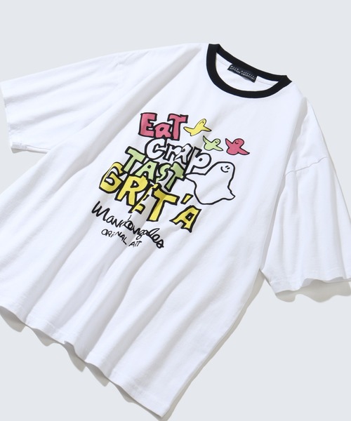 Mark Gonzales(マーク・ゴンザレス)の「【Mark Gonzales/マーク ゴンザレス】アートワークデザイン プリントリンガー半袖Tシャツ(Tシャツ/カットソー・メンズ・ブラック/ホワイト/ホワイト系その他/ホワイト系その他2/グレー系その他/ホワイト系その他5/ホワイト系その他3/ブラック系その他/ホワイト系その他4/グレー・L/M/XL)」の22枚目の写真