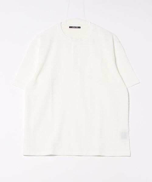 RATTLE TRAP（ラトルトラップ）の「スラブヘンリーネックｔシャツ（Tシャツ/カットソー・メンズ・ホワイト/ブラウン/ブラック・M/L）」の9枚目の写真