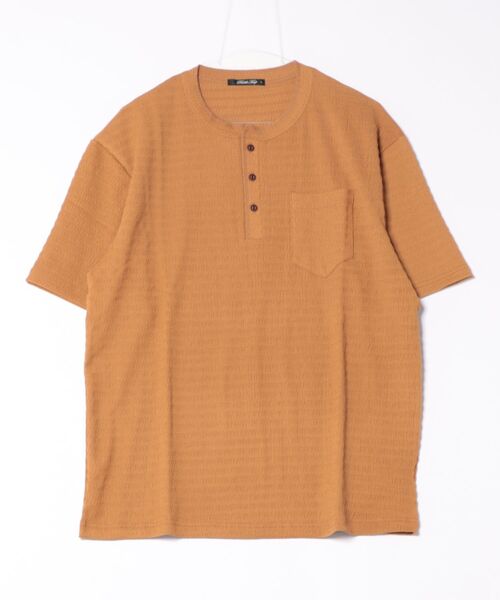 RATTLE TRAP（ラトルトラップ）の「スラブヘンリーネックｔシャツ（Tシャツ/カットソー・メンズ・ホワイト/ブラウン/ブラック・M/L）」の11枚目の写真