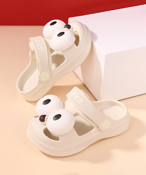 aimoha(アイモハ)の「【aimoha-KIDS-】かわいいビッグアイ 2WAYサンダル (SS)(サンダル・キッズ・イエロー/グリーン/ピンク/ホワイト/ライトグリーン/ブラック・13.0cm/14.0cm/15.0cm/16.0cm/17.0cm/18.0cm)」の2枚目の写真