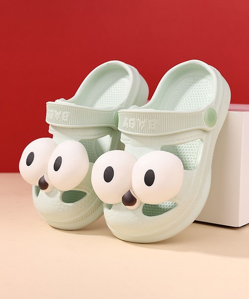 aimoha(アイモハ)の「【aimoha-KIDS-】かわいいビッグアイ 2WAYサンダル (SS)(サンダル・キッズ・イエロー/グリーン/ピンク/ホワイト/ライトグリーン/ブラック・13.0cm/14.0cm/15.0cm/16.0cm/17.0cm/18.0cm)」の5枚目の写真