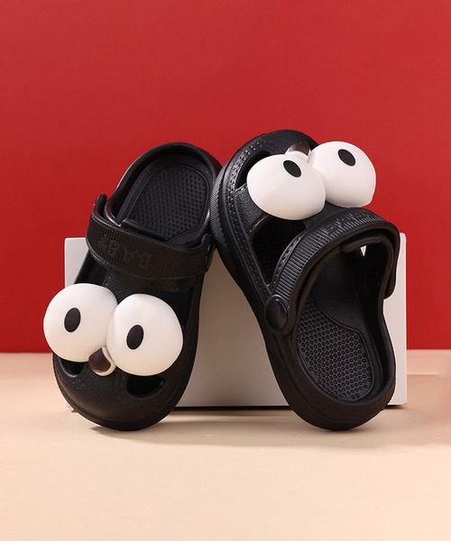 aimoha(アイモハ)の「【aimoha-KIDS-】かわいいビッグアイ 2WAYサンダル (SS)(サンダル・キッズ・イエロー/グリーン/ピンク/ホワイト/ライトグリーン/ブラック・13.0cm/14.0cm/15.0cm/16.0cm/17.0cm/18.0cm)」の3枚目の写真