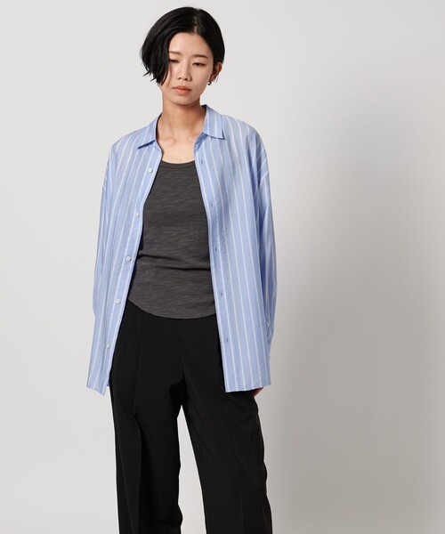 ブラウス シャツ 「CITEN」シアーストライプシャツ レディース CITEN＞シアーストライプシャツ（シャツ/ブラウス）｜CITEN