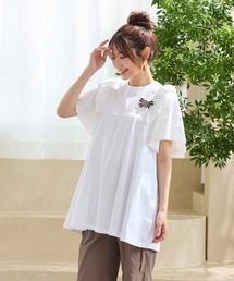 【専用】No.1428 ローズティアラ50フレア袖カットソーブラック Rose Tiara｜ローズティアラ（レディース）のトップス通販