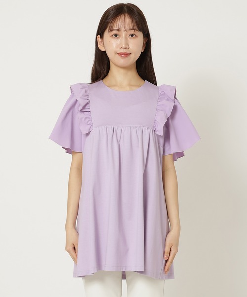 ローズティアラ（Rose Tiara）/【コットン100％/手洗い可】ペプラムブラウス コットン100％/手洗い可】ペプラムブラウス（Tシャツ/カットソー