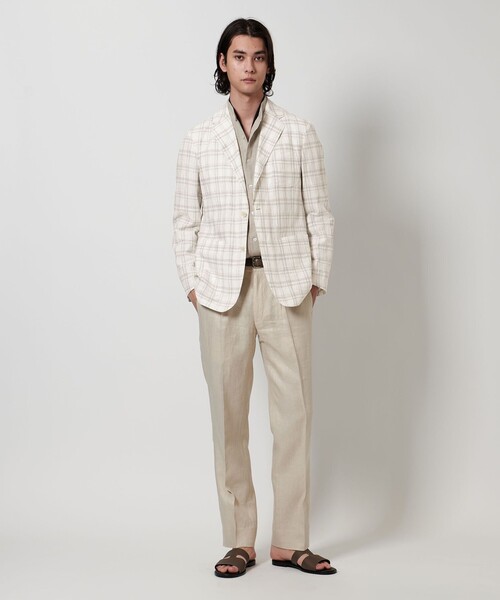 UNITED ARROWS（ユナイテッドアローズ）の「ワッシャー シングル  2ボタンジャケット（テーラードジャケット・メンズ・ホワイト/モカ・50/46/48/52）」の4枚目の写真