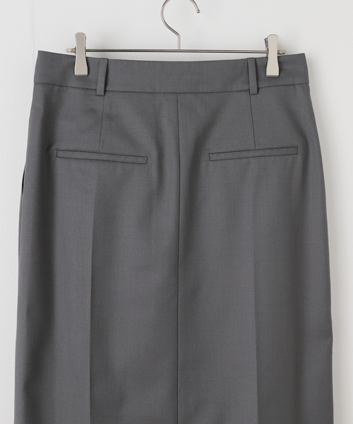 LOW CLASSIC(ロウ クラシック)の「【LOW CLASSIC/ロウ クラシック】 CLASSIC H-LINE SKIRT(スカート・レディース・チャコールグレー・MEDIUM)」の4枚目の写真